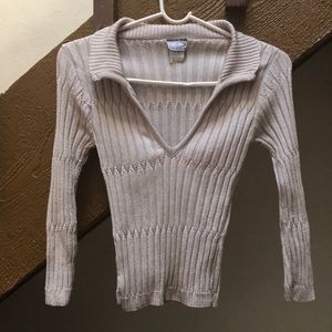 Rave brown body con  stretch  top Sz:M